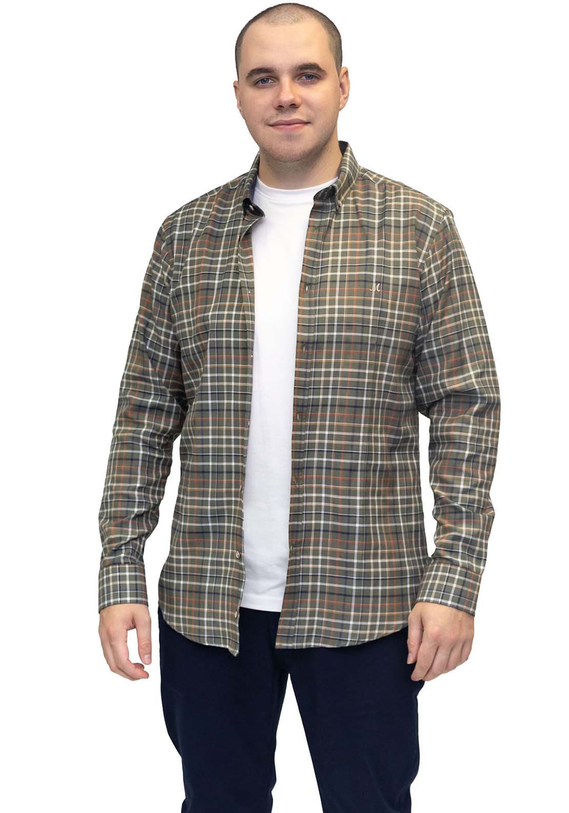 Mineral Justin Check Shirt - Green Check 2 Shaws Department Stores