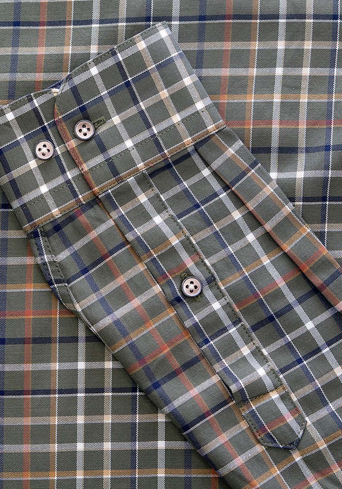 Mineral Justin Check Shirt - Green Check 6 Shaws Department Stores