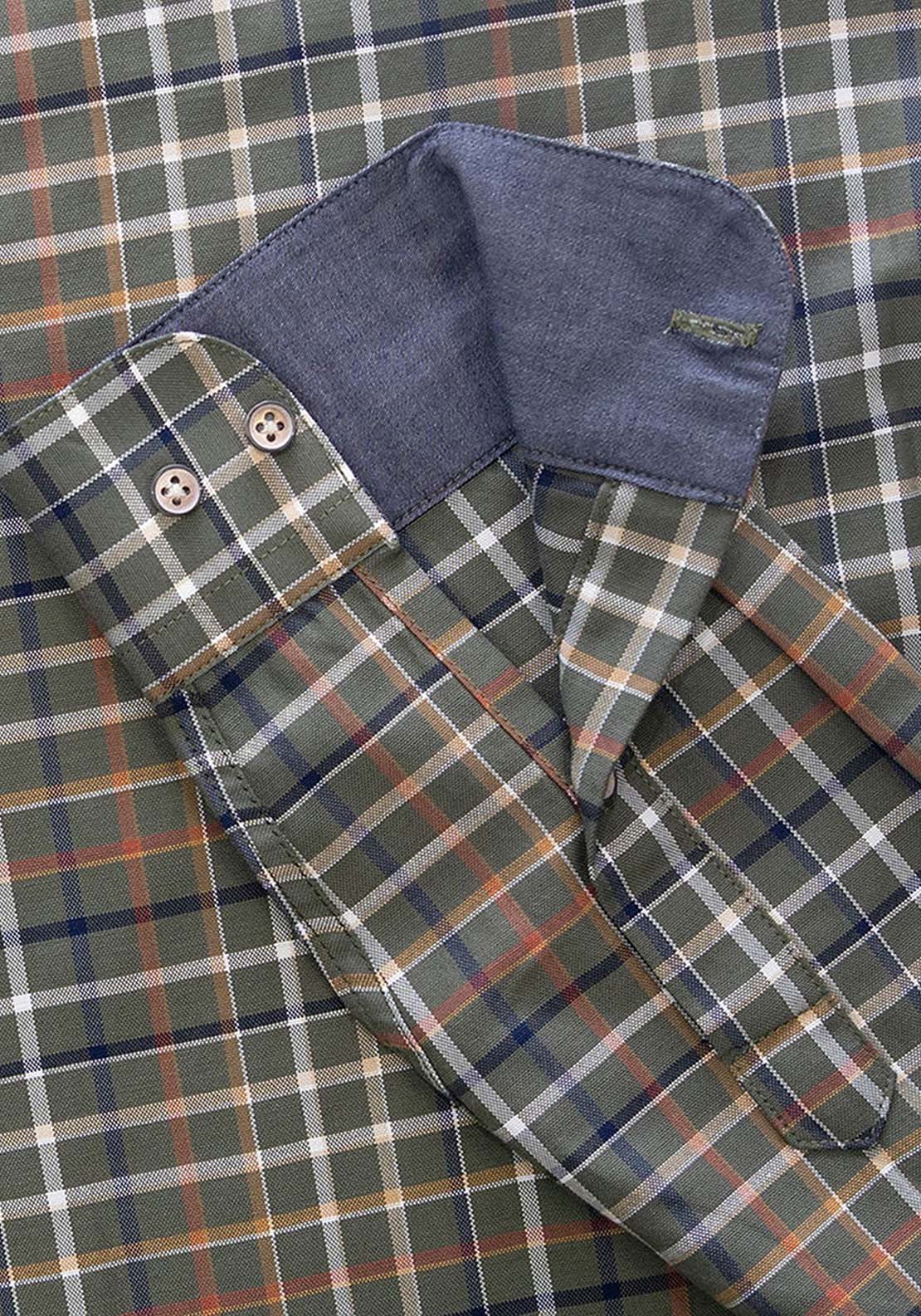 Mineral Justin Check Shirt - Green Check 5 Shaws Department Stores