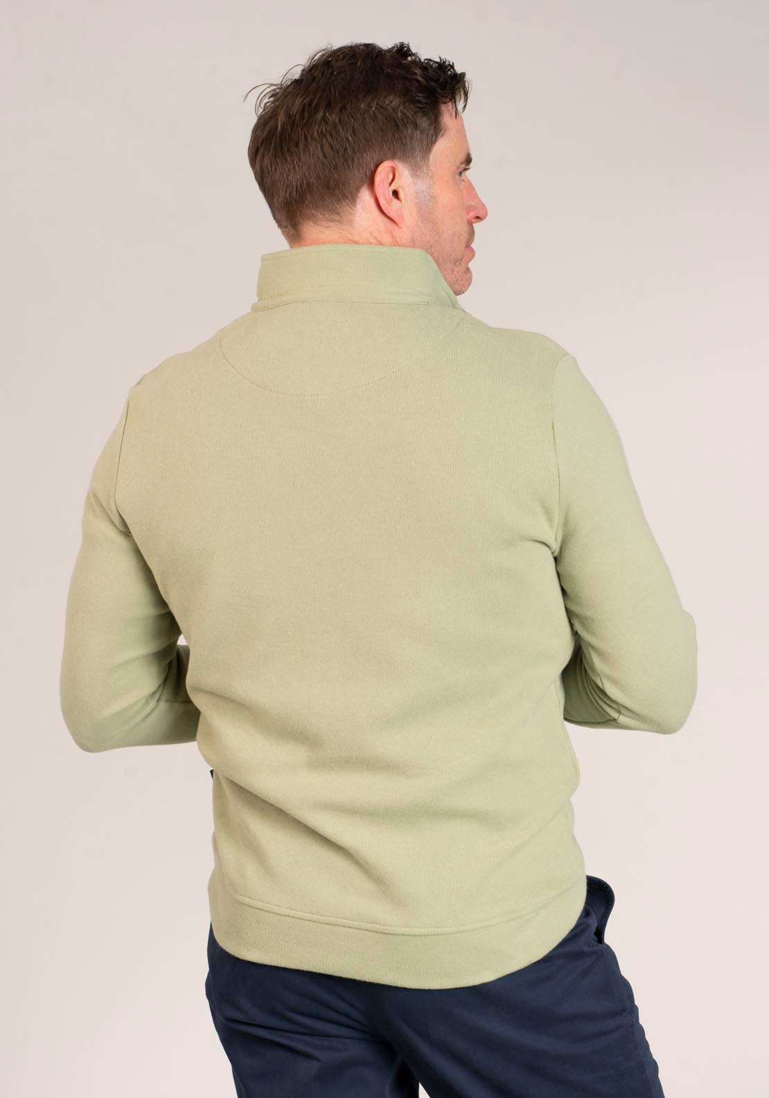 Mineral Kentucky Half Zip Ribbed Top - Green 1 Shaws Department Stores