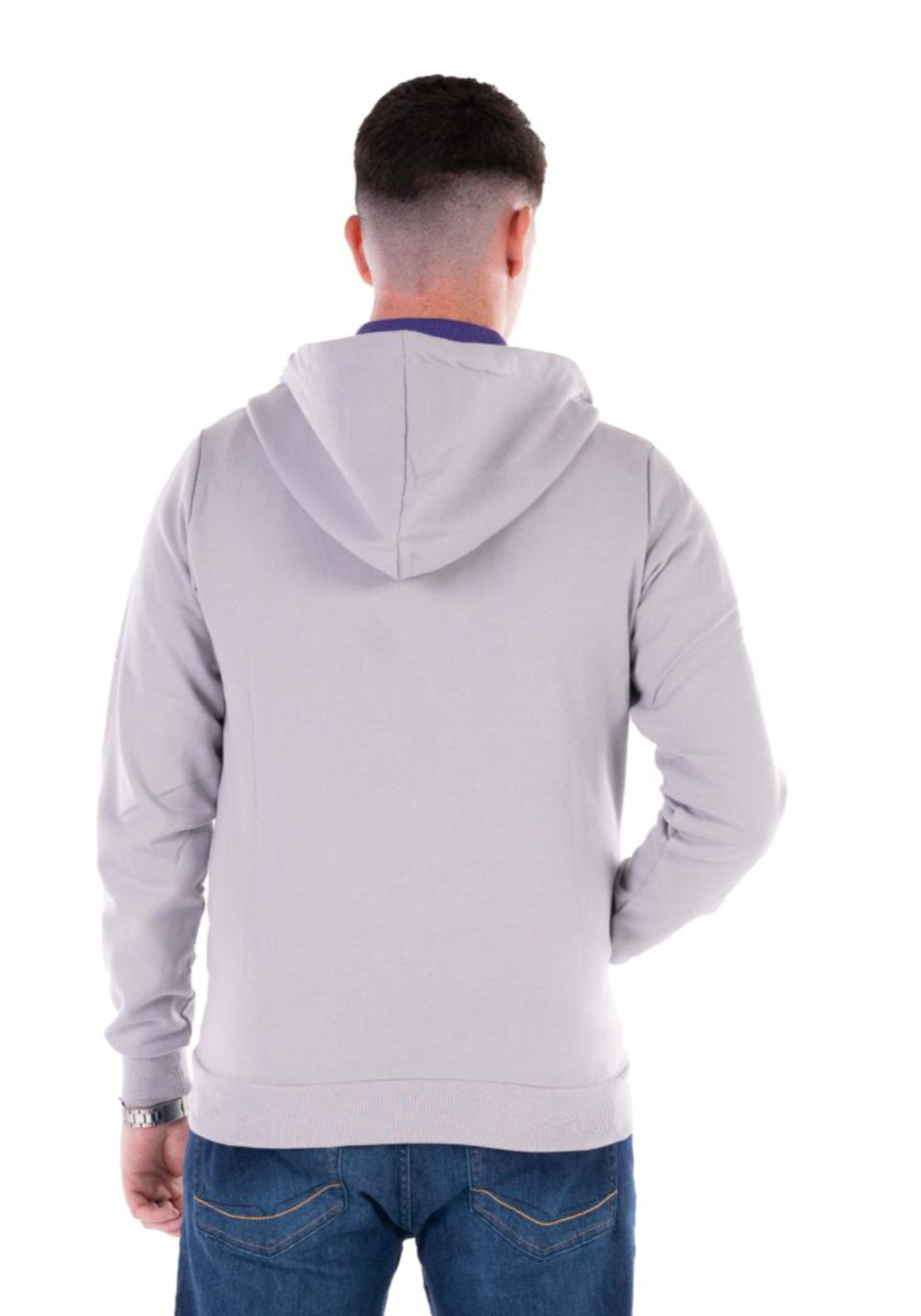 Abraham Full Zip Hood - Silver / Grey