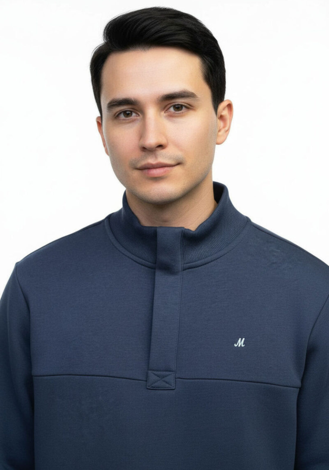 Ridley 1/4 Zip Sweatshirt - Denim