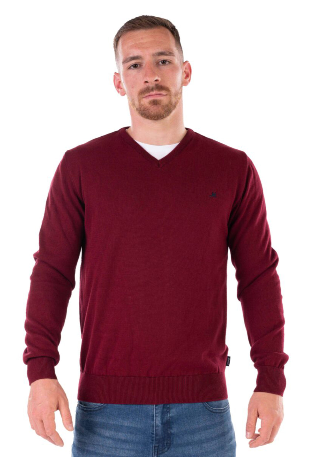 Azenha V Neck Knit - Red