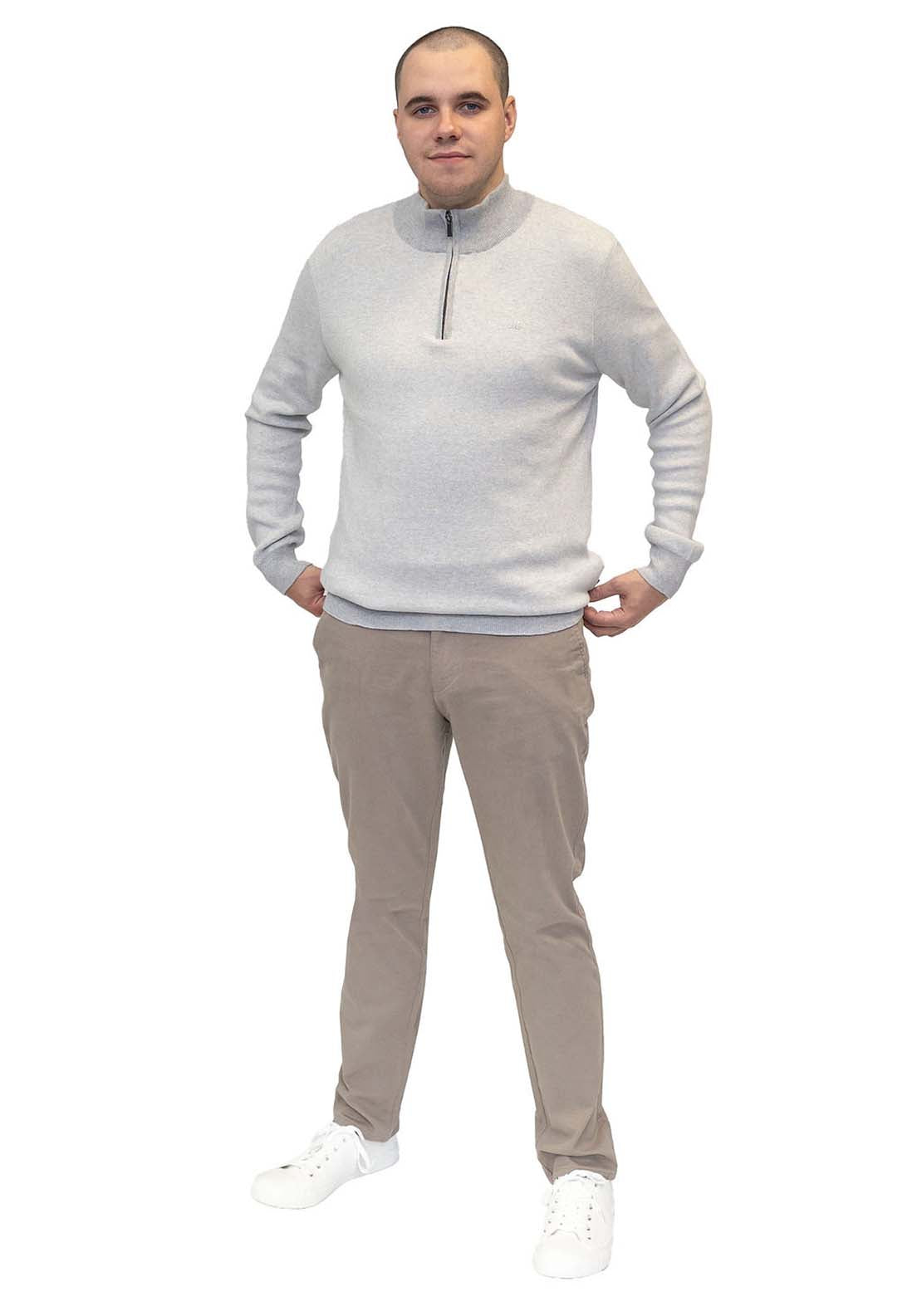 Mineral River Quarter Zip Knit - Ecru/grey 4 Shaws Department Stores