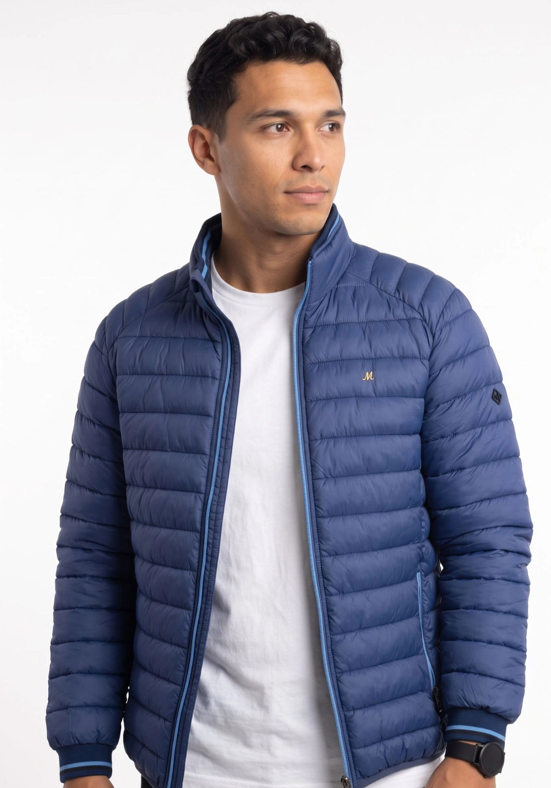 Mineral Ticket Padded Jacket - Denim 1 Shaws Department Stores
