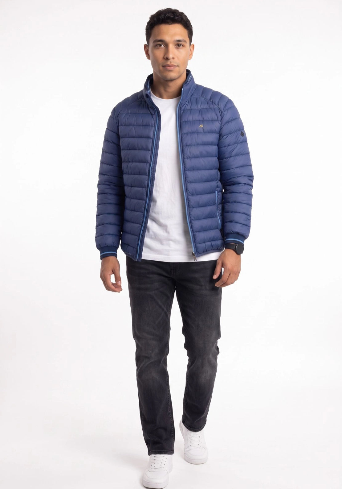 Mineral Ticket Padded Jacket - Denim 2 Shaws Department Stores