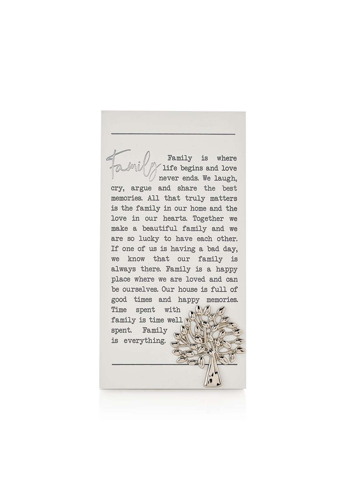Celebrations Moments Standing Plaque - Family 1 Shaws Department Stores