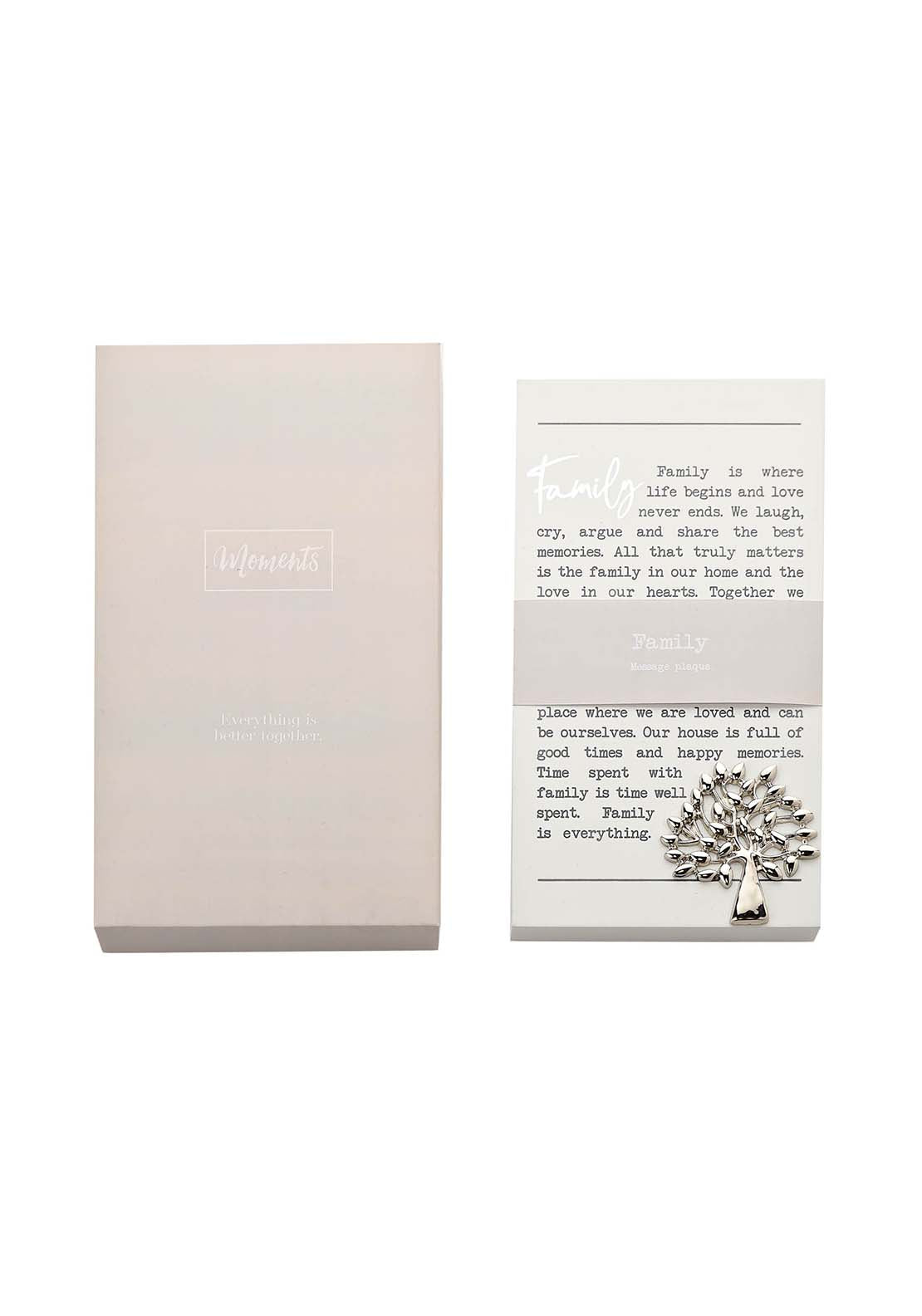 Celebrations Moments Standing Plaque - Family 2 Shaws Department Stores