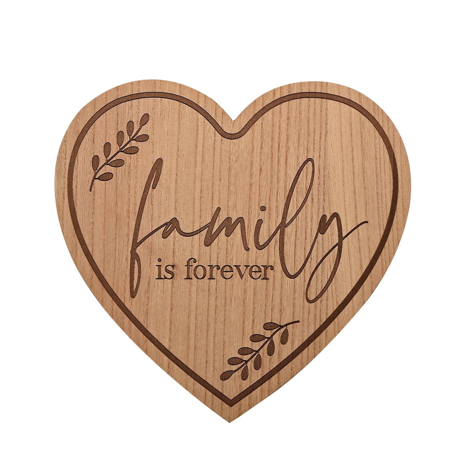 Moments Moments Wooden Heart Plaque - Family Forever 30cm 1 Shaws Department Stores