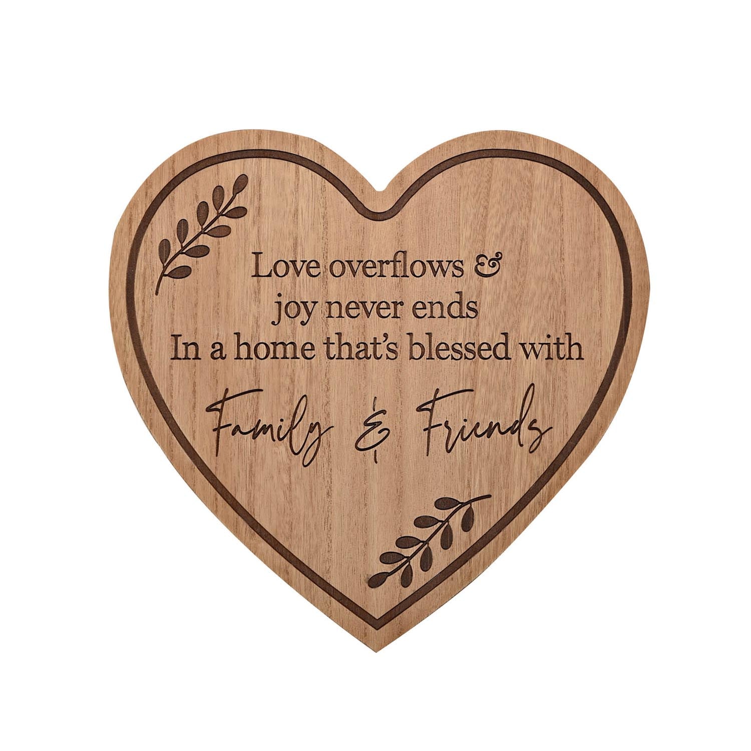 Moments Moments Wooden Heart Plaque - Family Friends 30cm 1 Shaws Department Stores