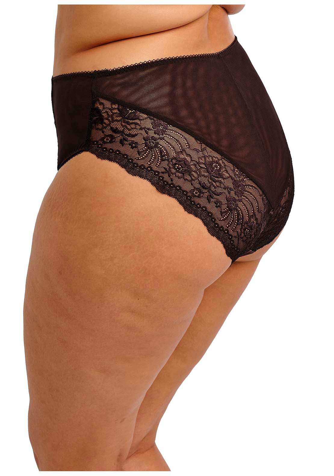 Elomi Morgan High Leg Brief - Dark Romance 3 Shaws Department Stores