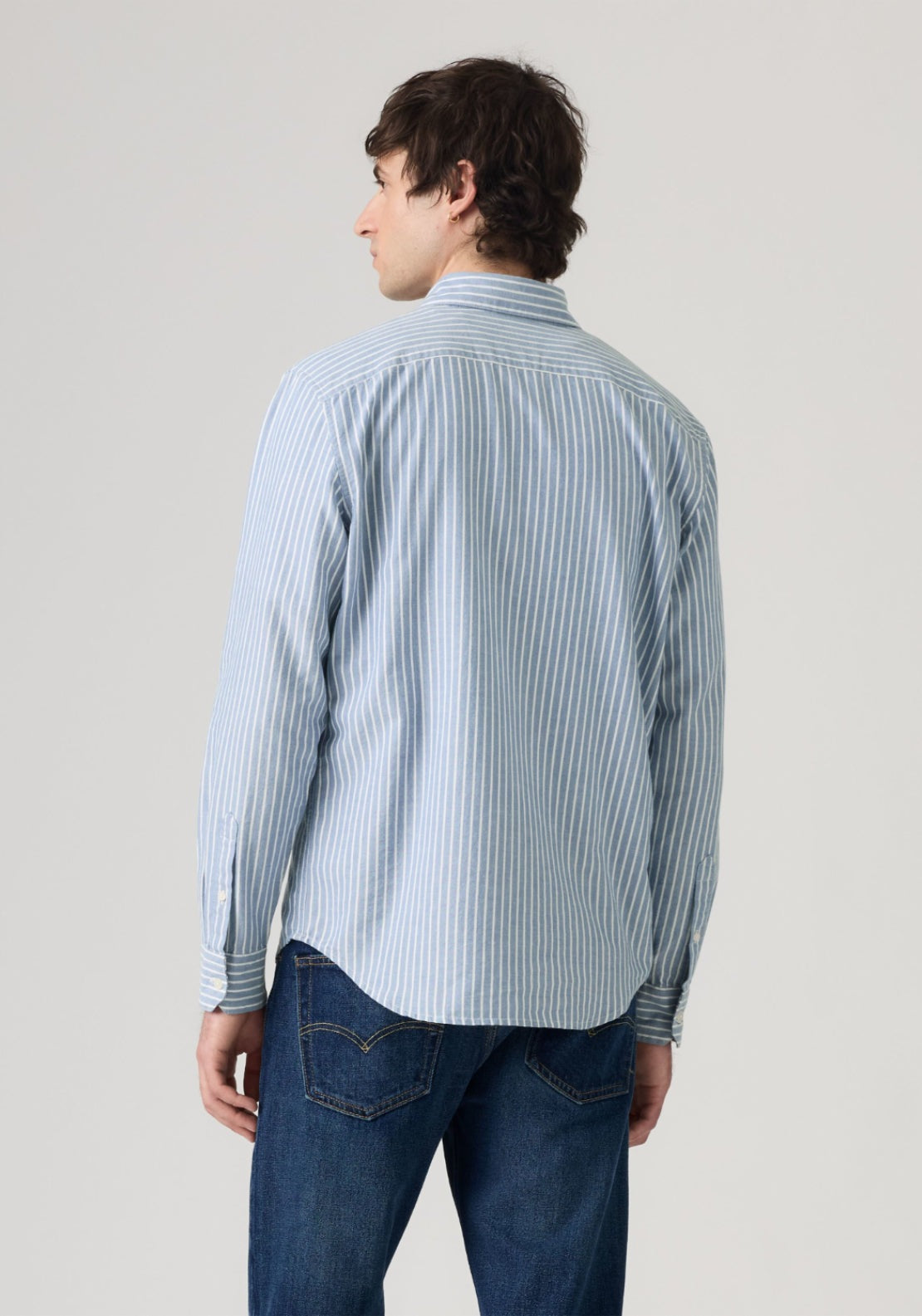 Levis Housemark Stripe Shirt - Blue 2 Shaws Department Stores
