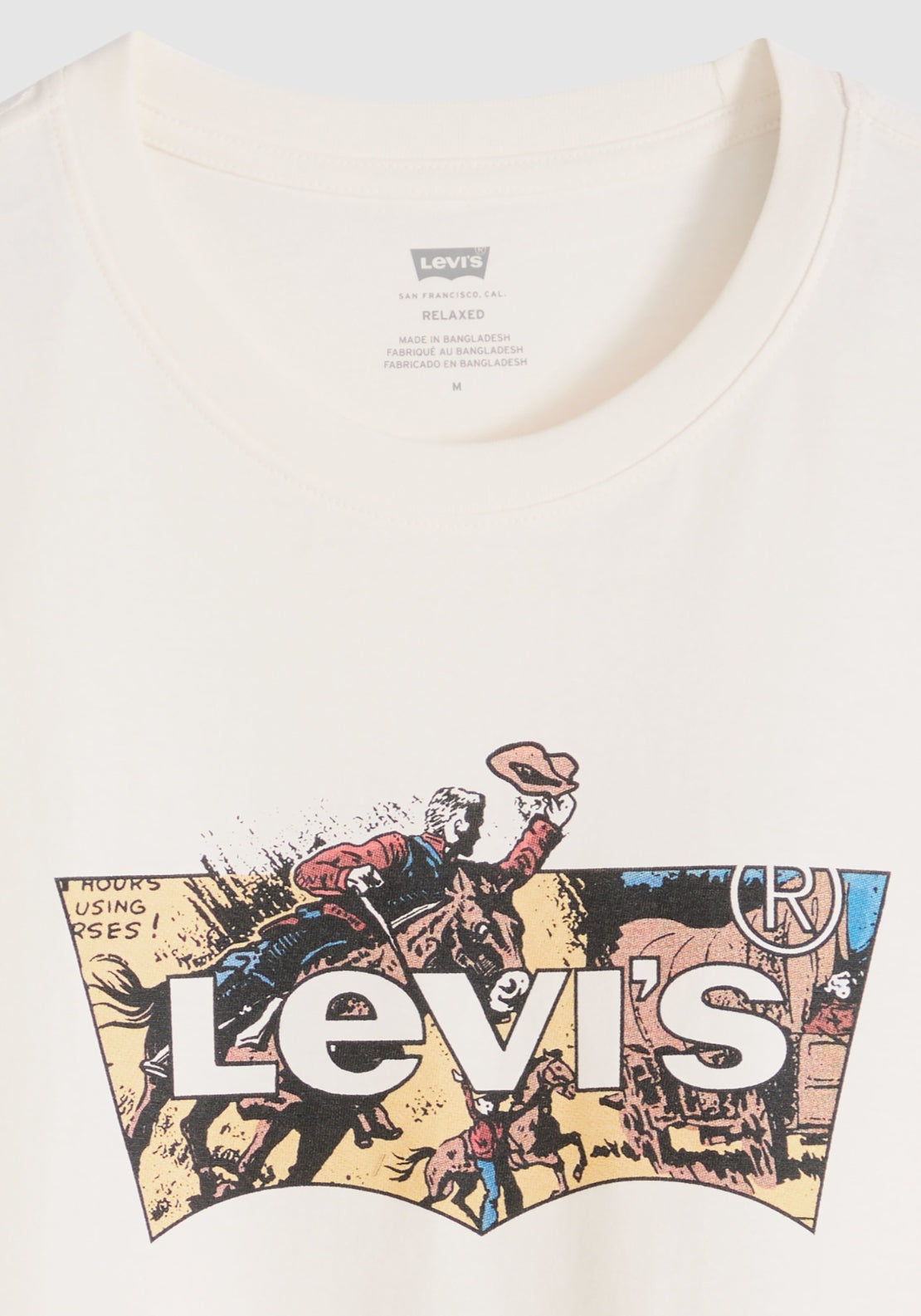 Levis 100% Cotton Relaxed Fit Graphic Tee - White 5 Shaws Department Stores