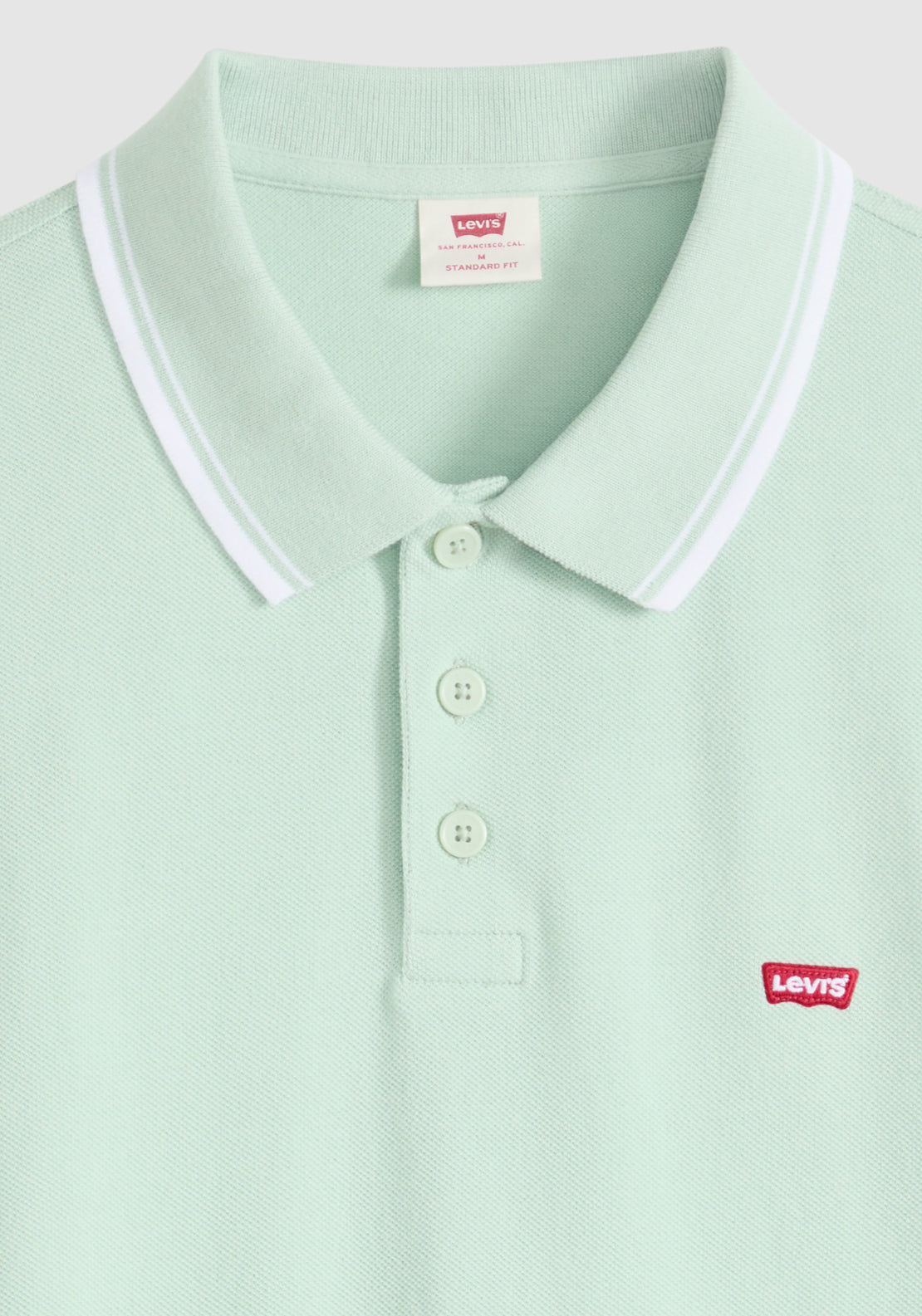 Levis 100% Cotton Housemark Polo - Green 5 Shaws Department Stores