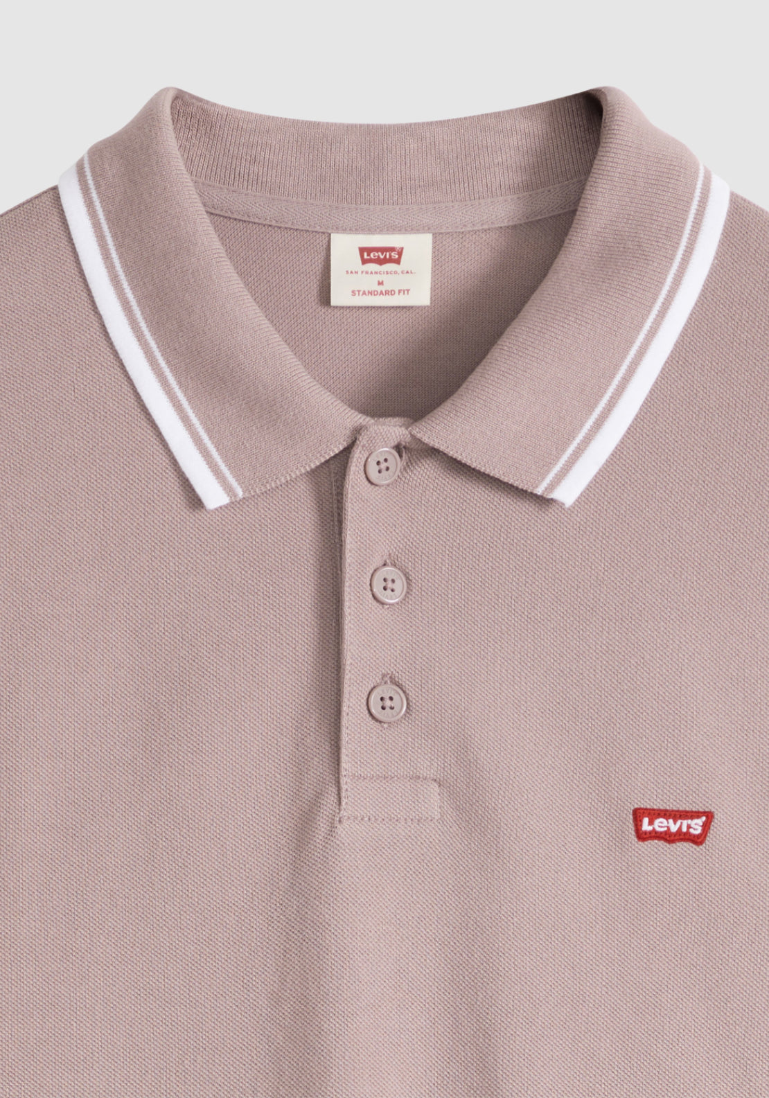 Levis Housemark Polo Shirt - Wood Tipping/white 5 Shaws Department Stores