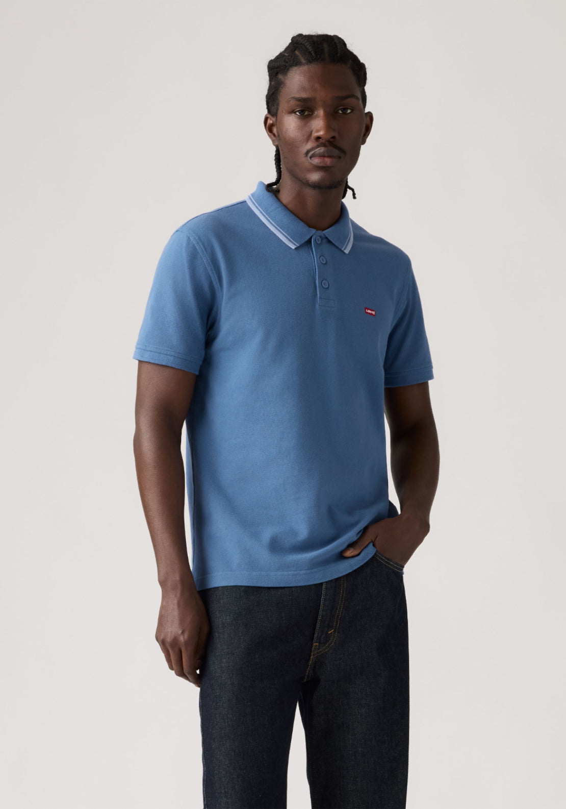 Levis Housemark Polo Shirt - Wood Tipping/blue 3 Shaws Department Stores