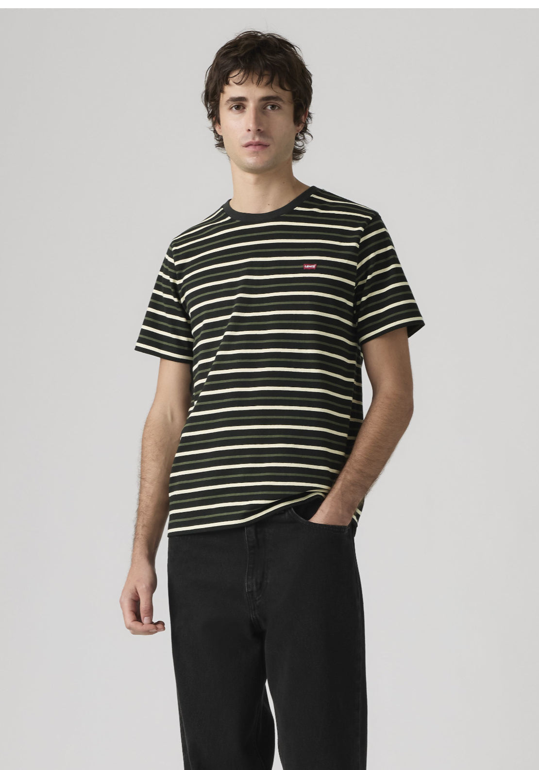 Levis 100% Cotton Original Housemark Tee - Black 1 Shaws Department Stores