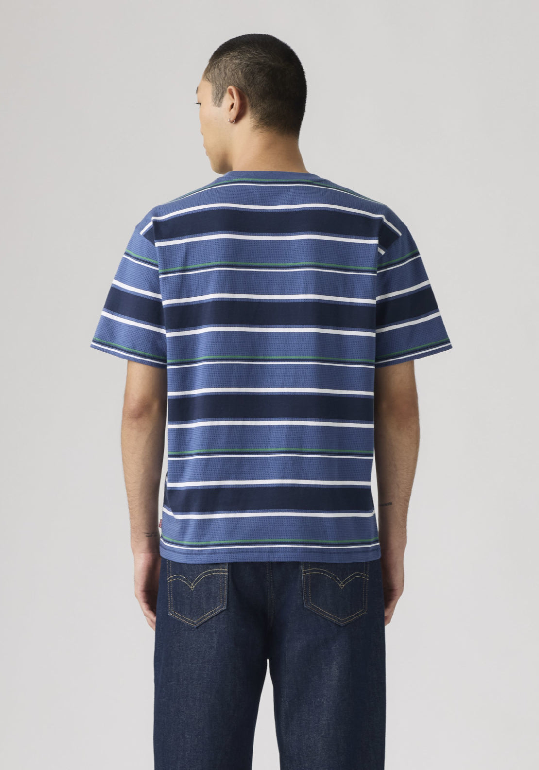 Levis 100% Cotton Red Tab Vintage Tee - Blue 2 Shaws Department Stores