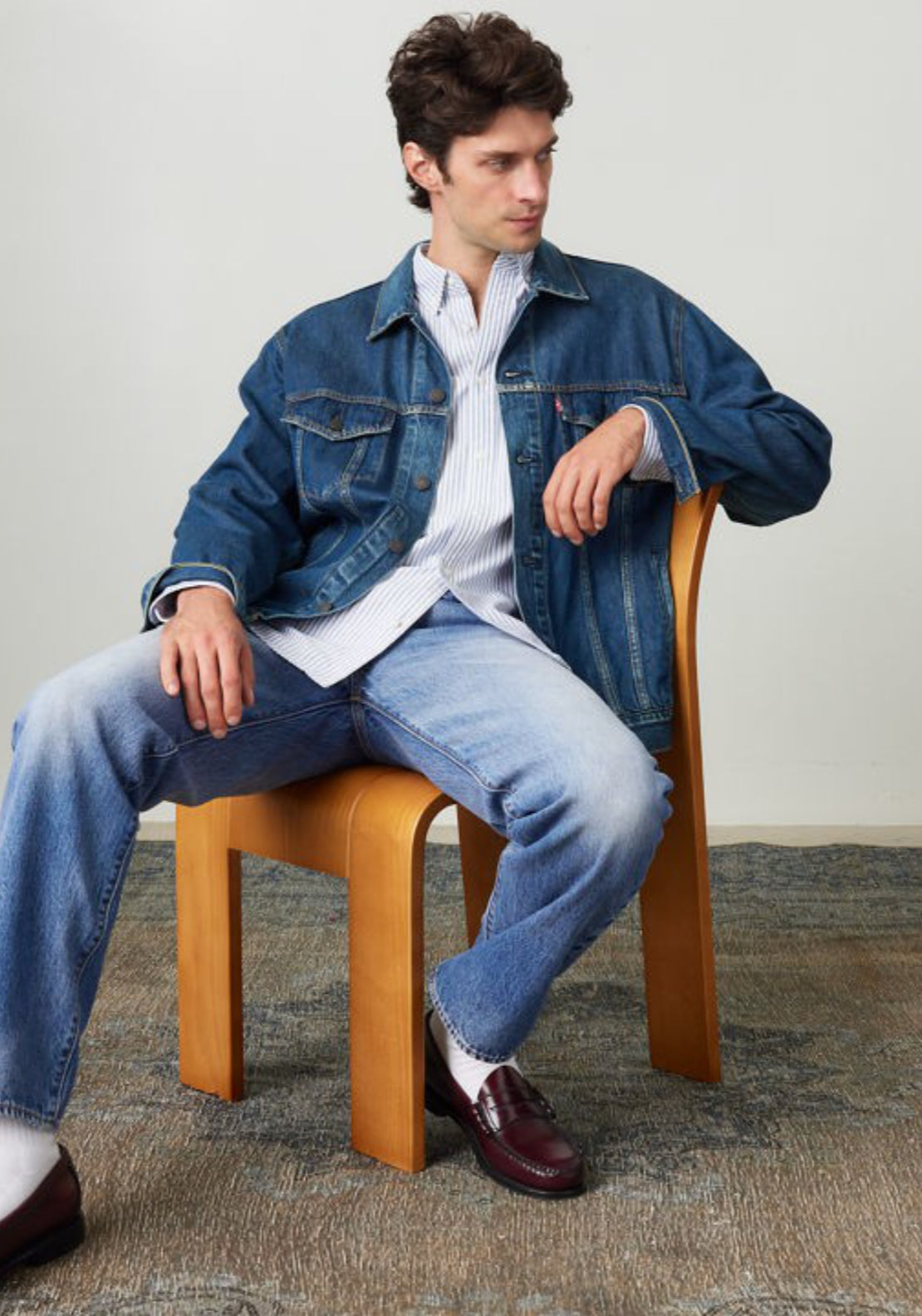 Levis 100% Cotton Authentic Button-down Shirt - Blue 4 Shaws Department Stores