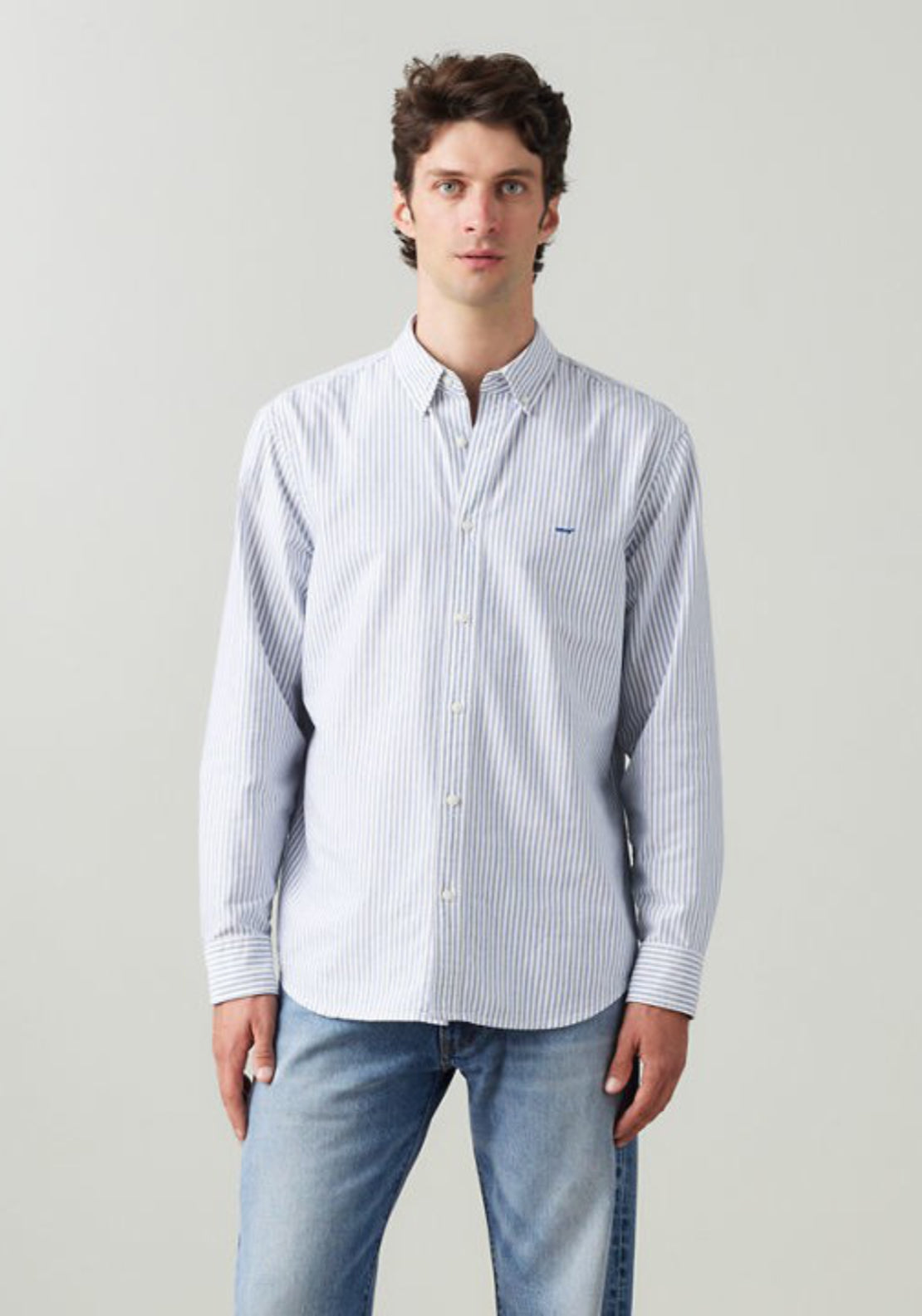 Levis 100% Cotton Authentic Button-down Shirt - Blue 1 Shaws Department Stores