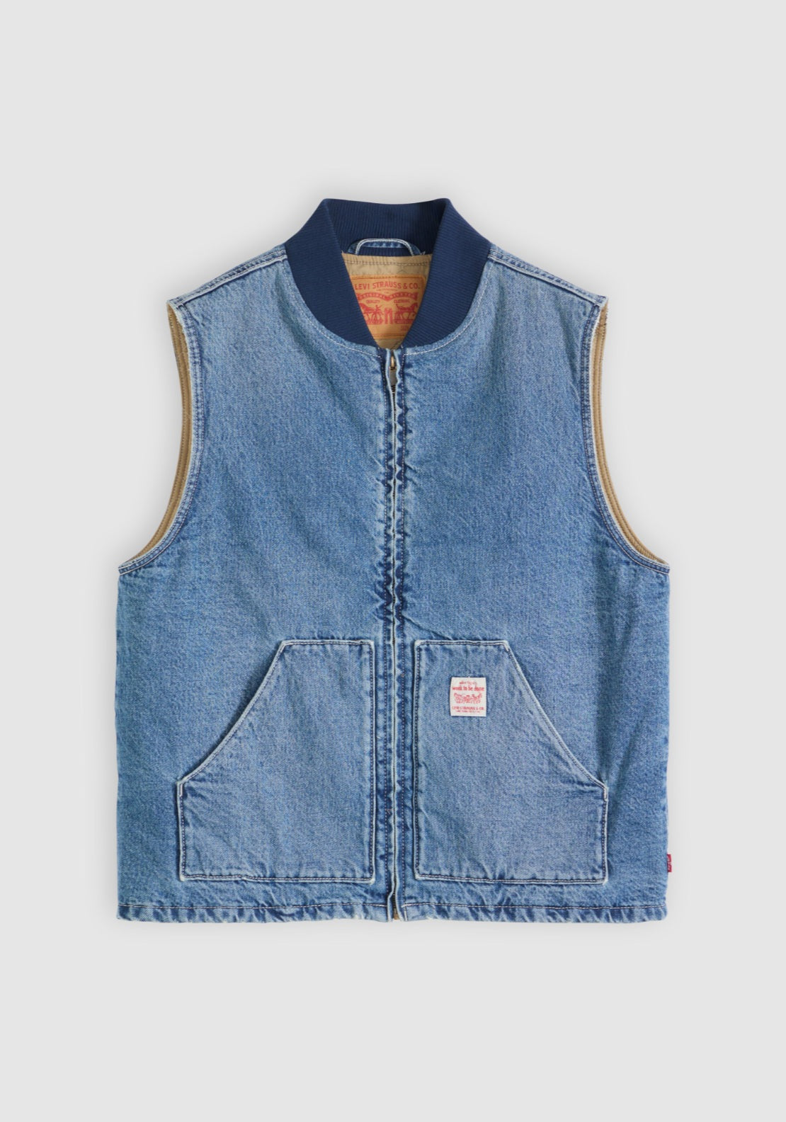 Levis 100% Cotton Sansome Vest - Med Indigo 6 Shaws Department Stores