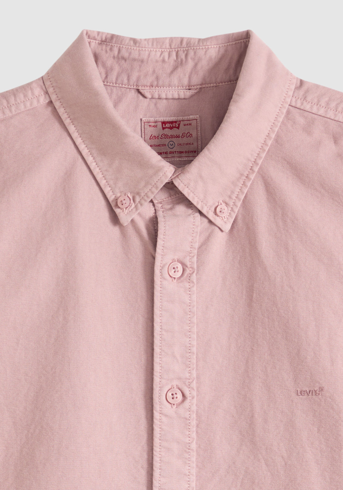Levis 100% Cotton Short Sleeve Authentic Button-down Shirt - Woodrose 5 Shaws Department Stores