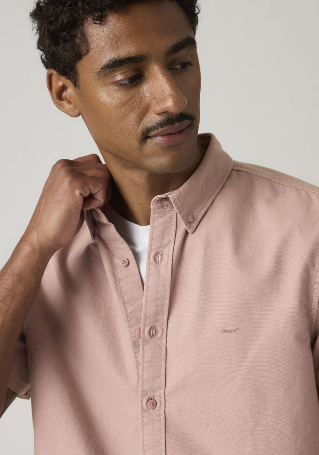 Levis 100% Cotton Short Sleeve Authentic Button-down Shirt - Woodrose 3 Shaws Department Stores