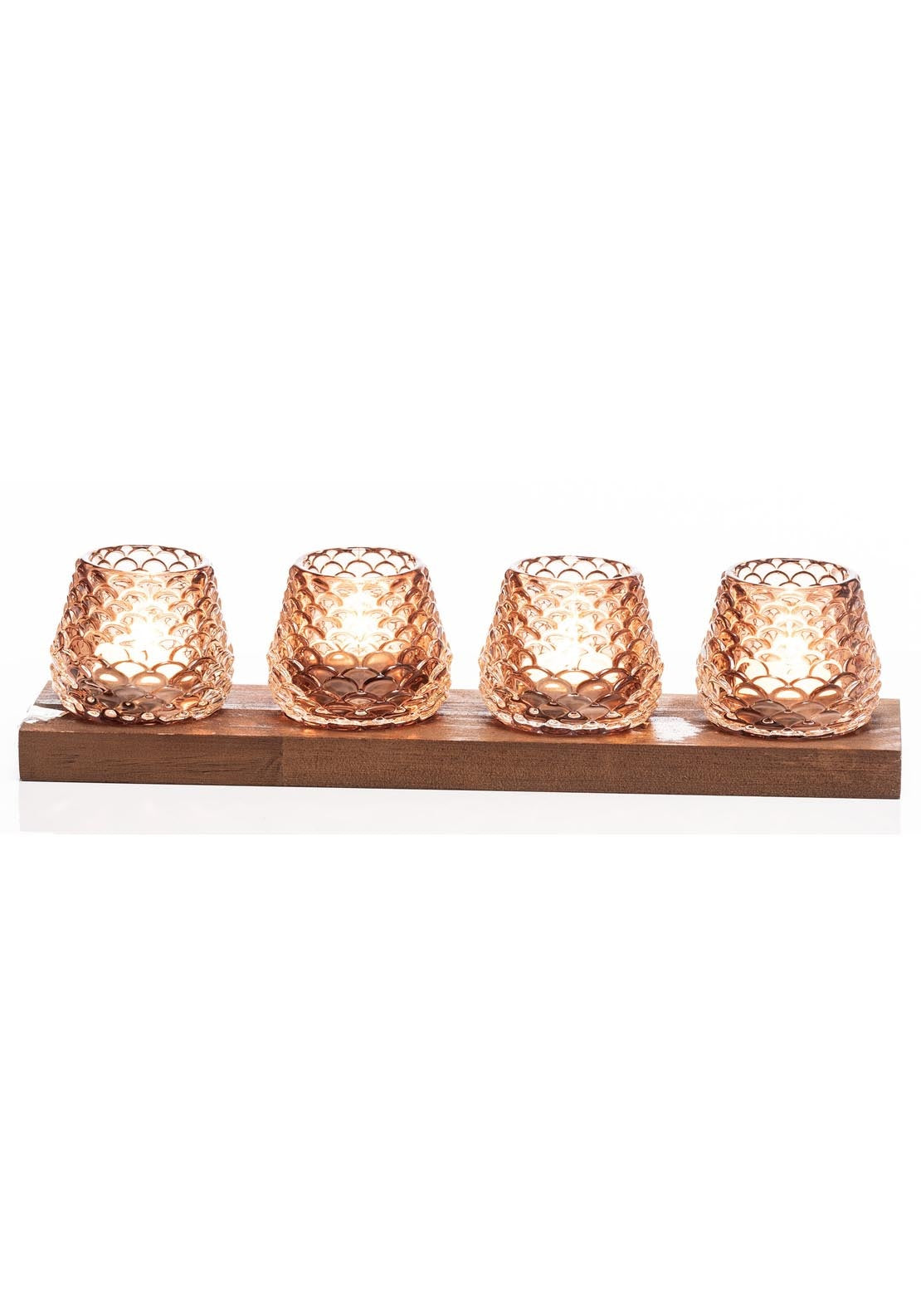 The Grange Collection Wooden Base Candle Holder - Wood 1 Shaws Department Stores
