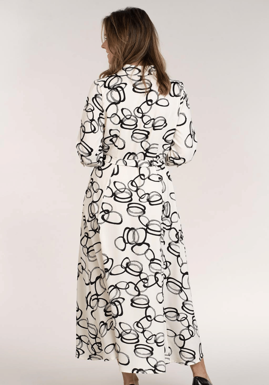 Naoise Black And White Graphic Print Dress - Black &amp; White 4 Shaws Department Stores