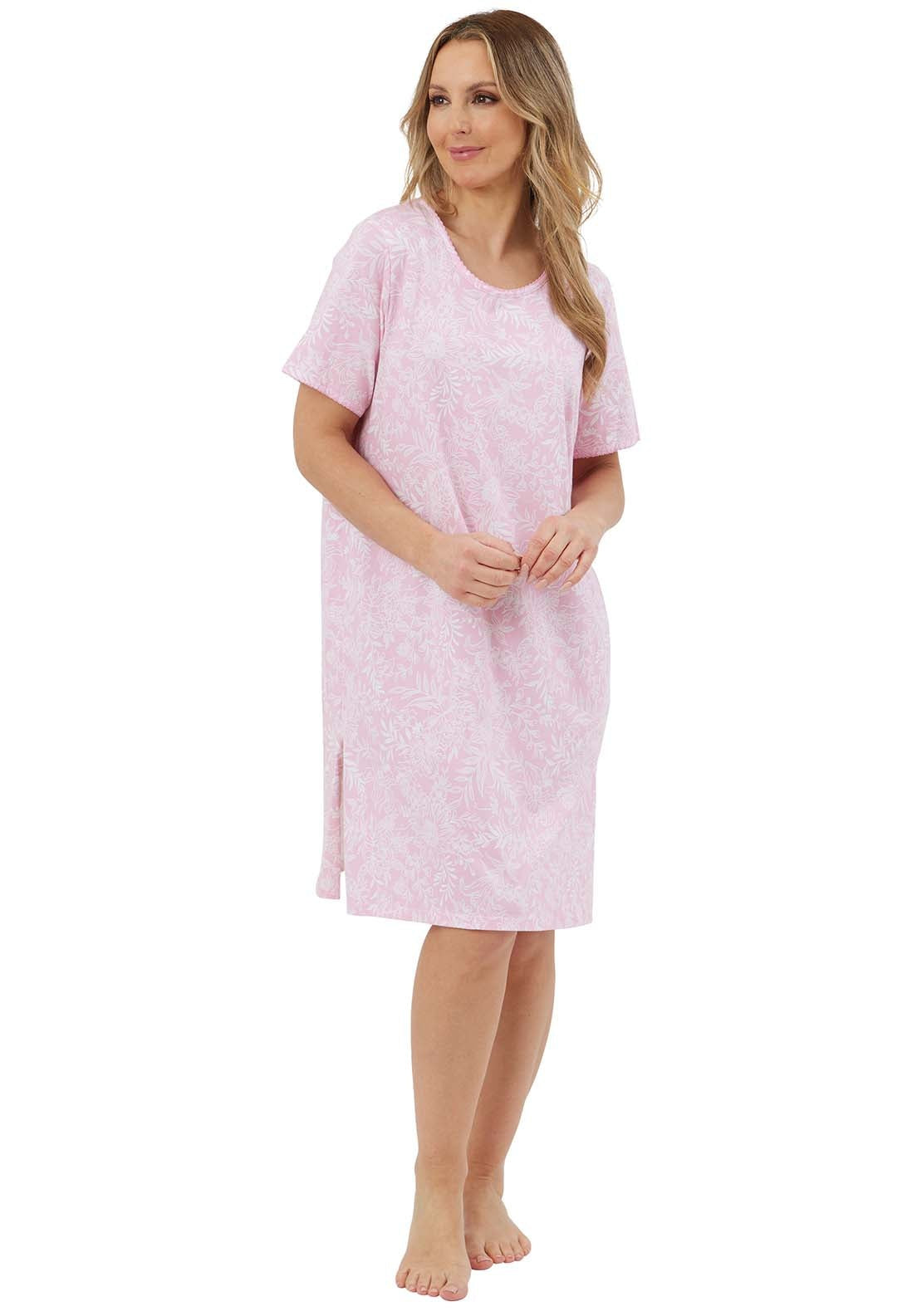 Marlon Floral Print Nightdress - Pink 2 Shaws Department Stores
