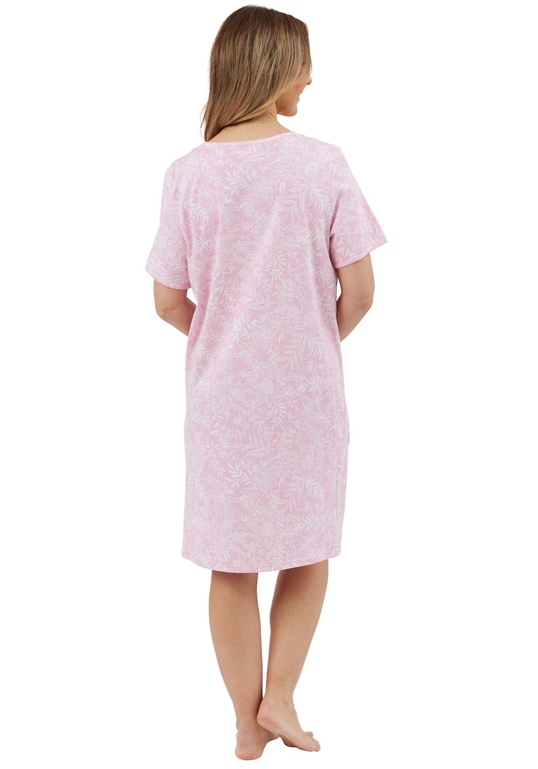 Marlon Floral Print Nightdress - Pink 3 Shaws Department Stores