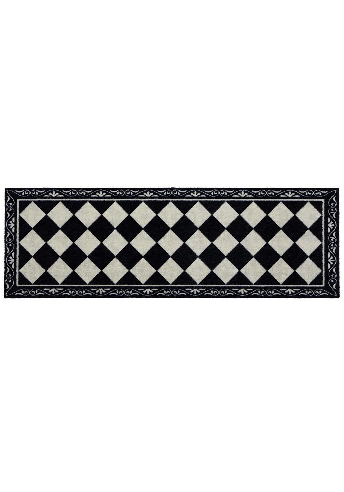 My Mat Manor Tile Runner - Black 1 Shaws Department Stores