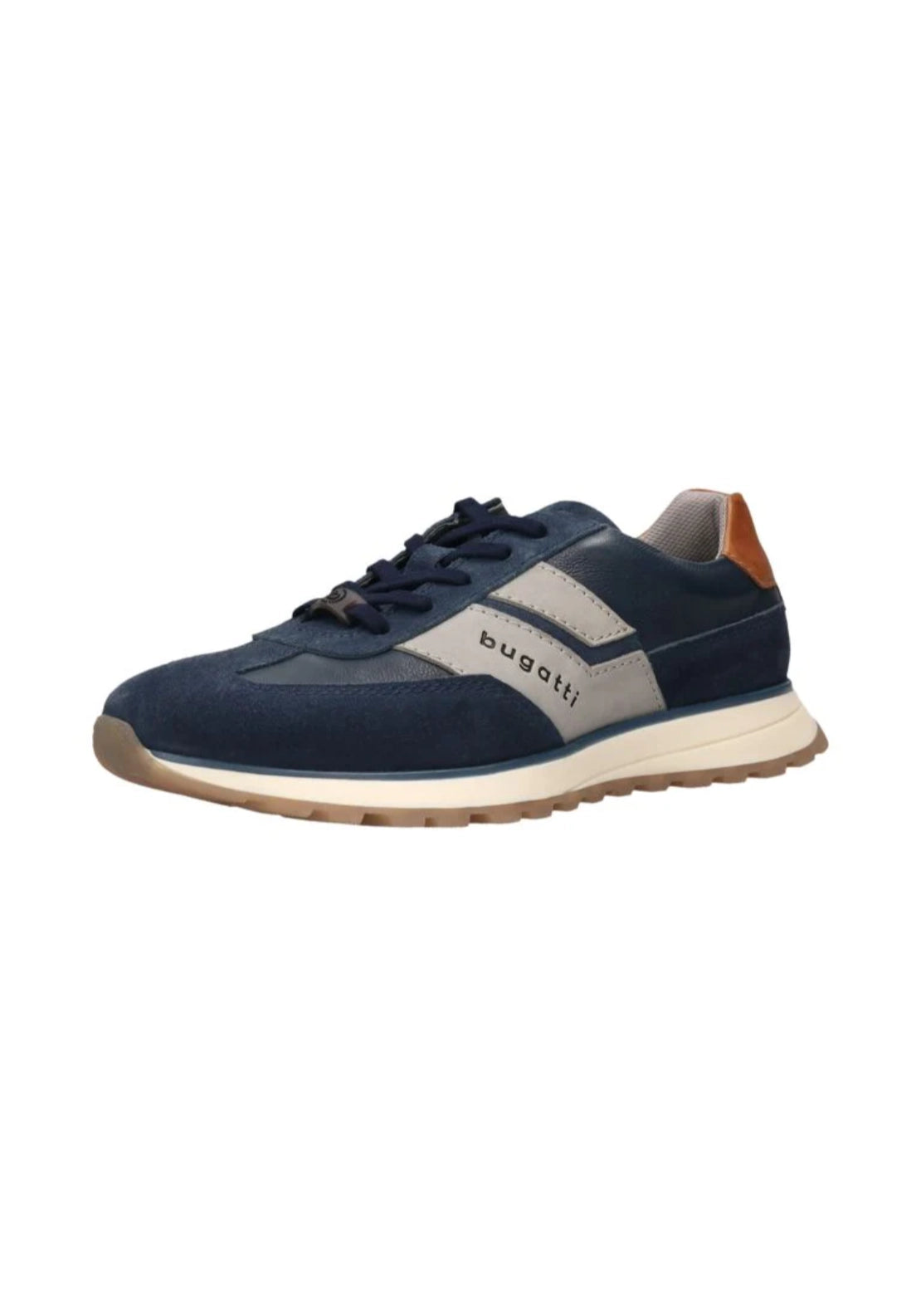 Bugatti Functional Leather Sneaker - Blue 6 Shaws Department Stores