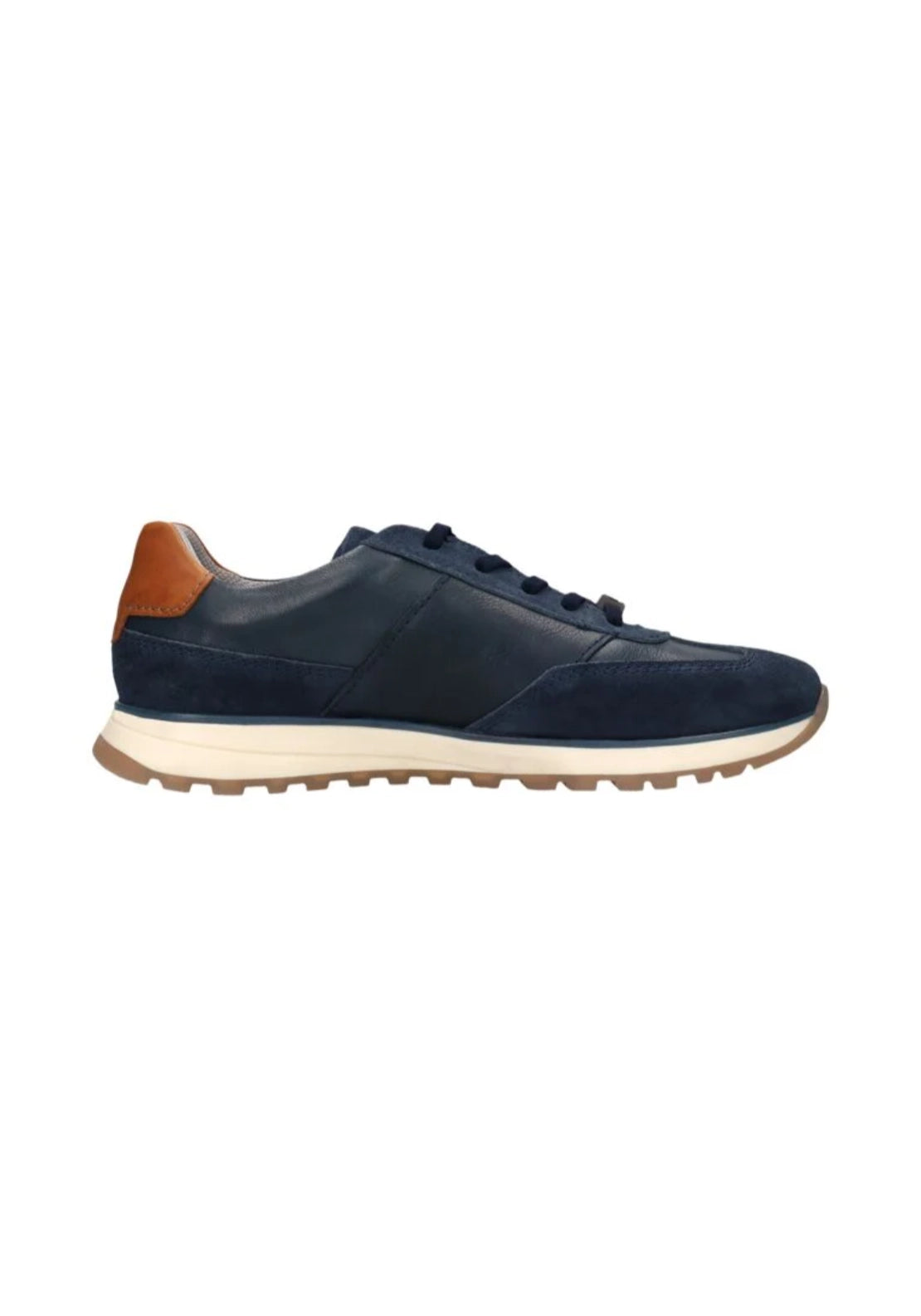 Bugatti Functional Leather Sneaker - Blue 2 Shaws Department Stores
