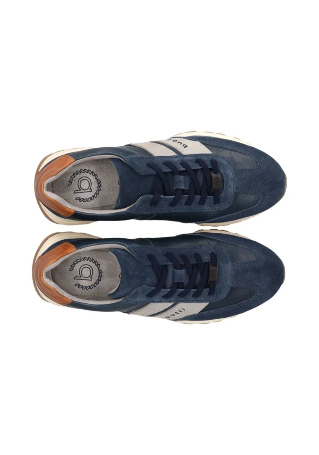 Bugatti Functional Leather Sneaker - Blue 5 Shaws Department Stores