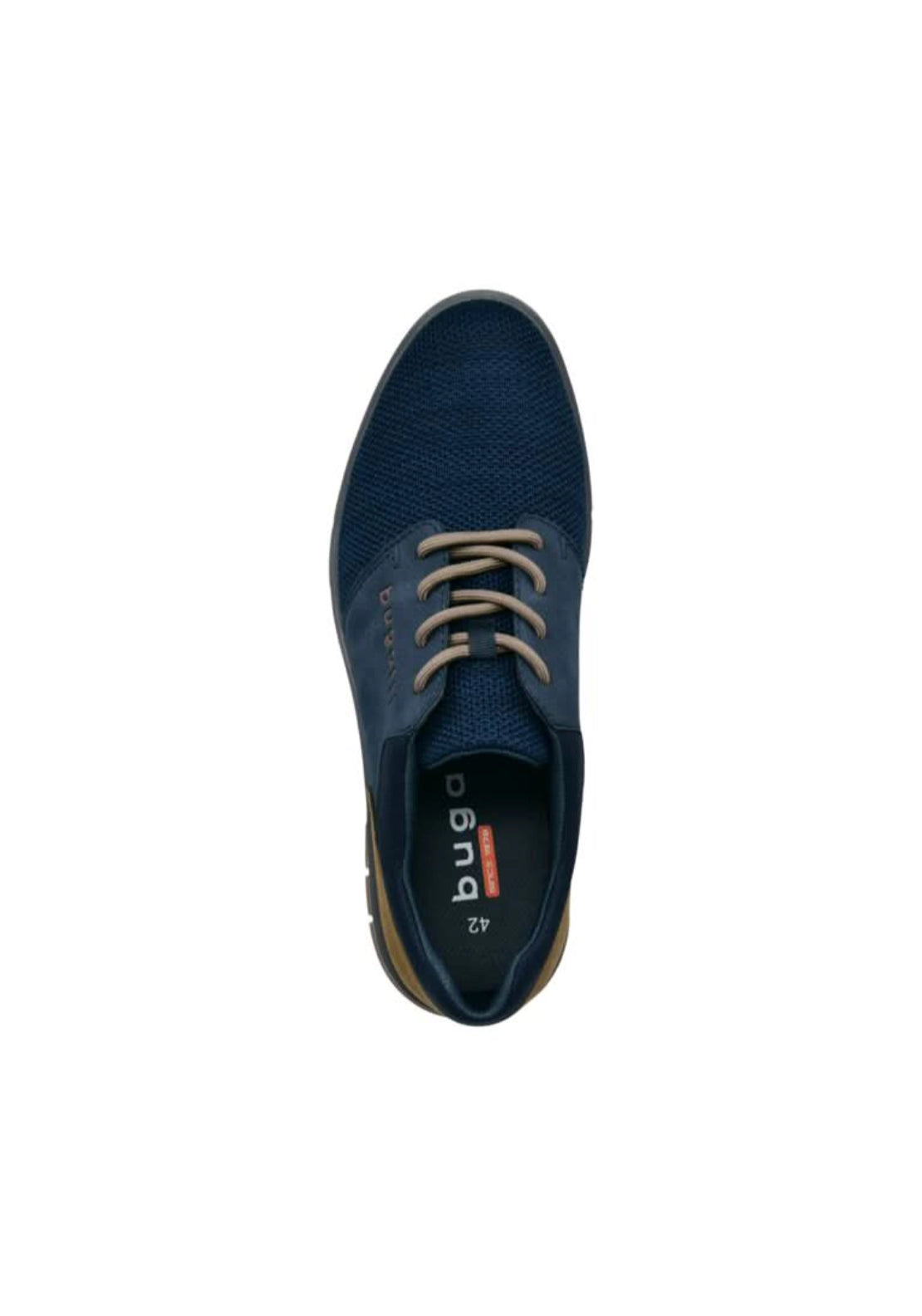Bugatti Lace Up Shoe - Dark Blue/taupe 6 Shaws Department Stores