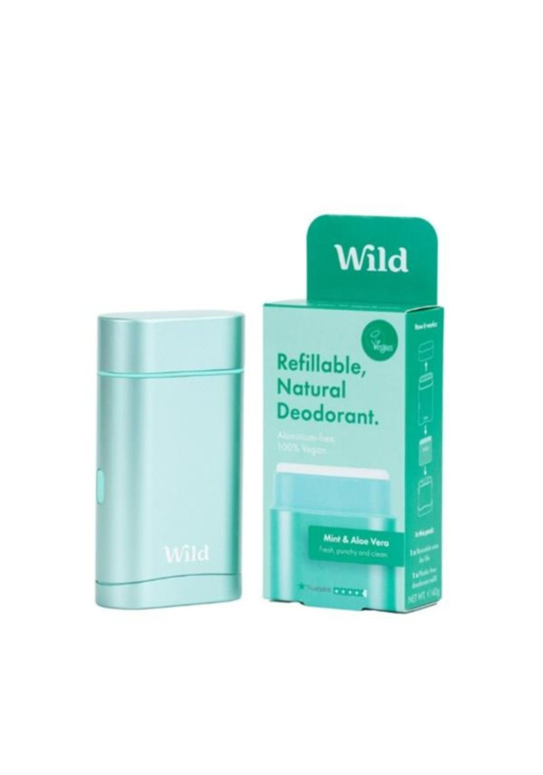 Wild Natural Deodorant Mint &amp; Aloe Vera 1 Shaws Department Stores