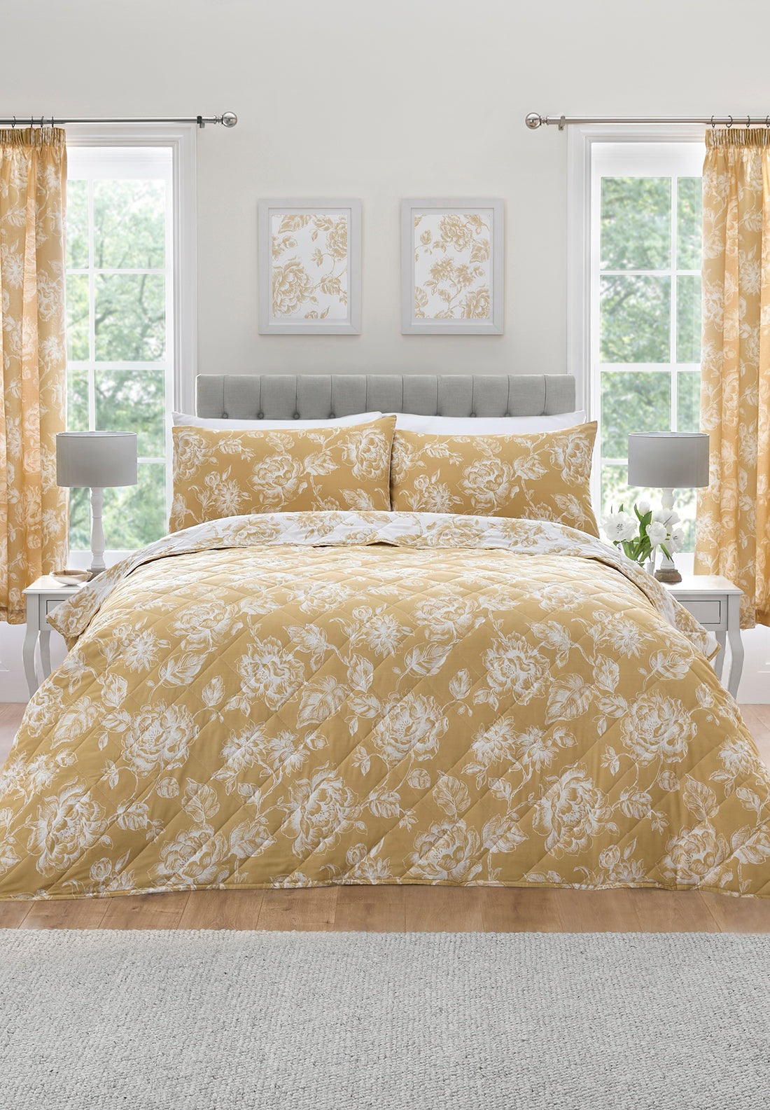 The Home Collection Mimi Bedspread 200cm X 230cm - Gold 2 Shaws Department Stores