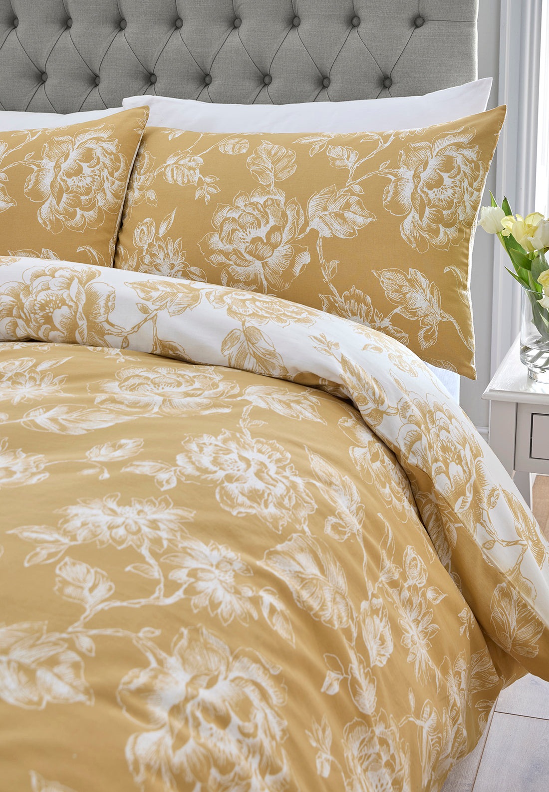 The Home Collection Mimi Duvet Cover Set - Gold 4 Shaws Department Stores
