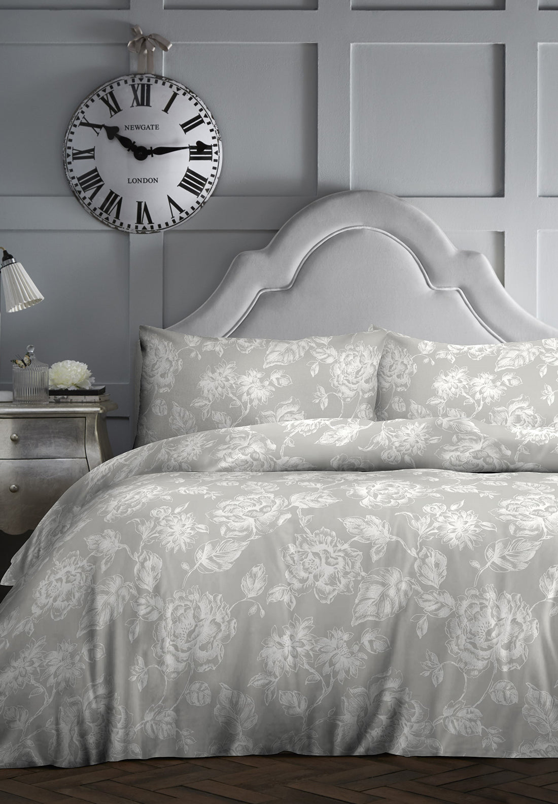 The Home Collection Mimi Duvet Cover Set - Grey 1 Shaws Department Stores