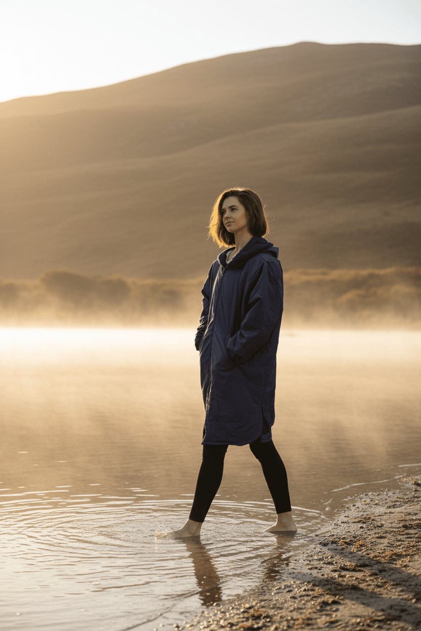 The Home Collection Dry Changing Robe - Navy 3 Shaws Department Stores