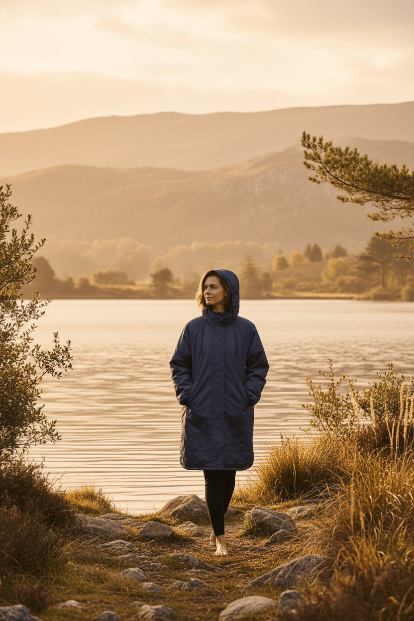 The Home Collection Dry Changing Robe - Navy 2 Shaws Department Stores