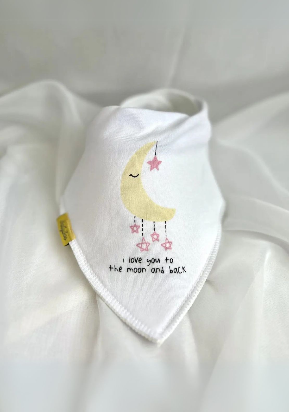 Babyboo Moon &amp; Back Bib Pink - Cream 2 Shaws Department Stores