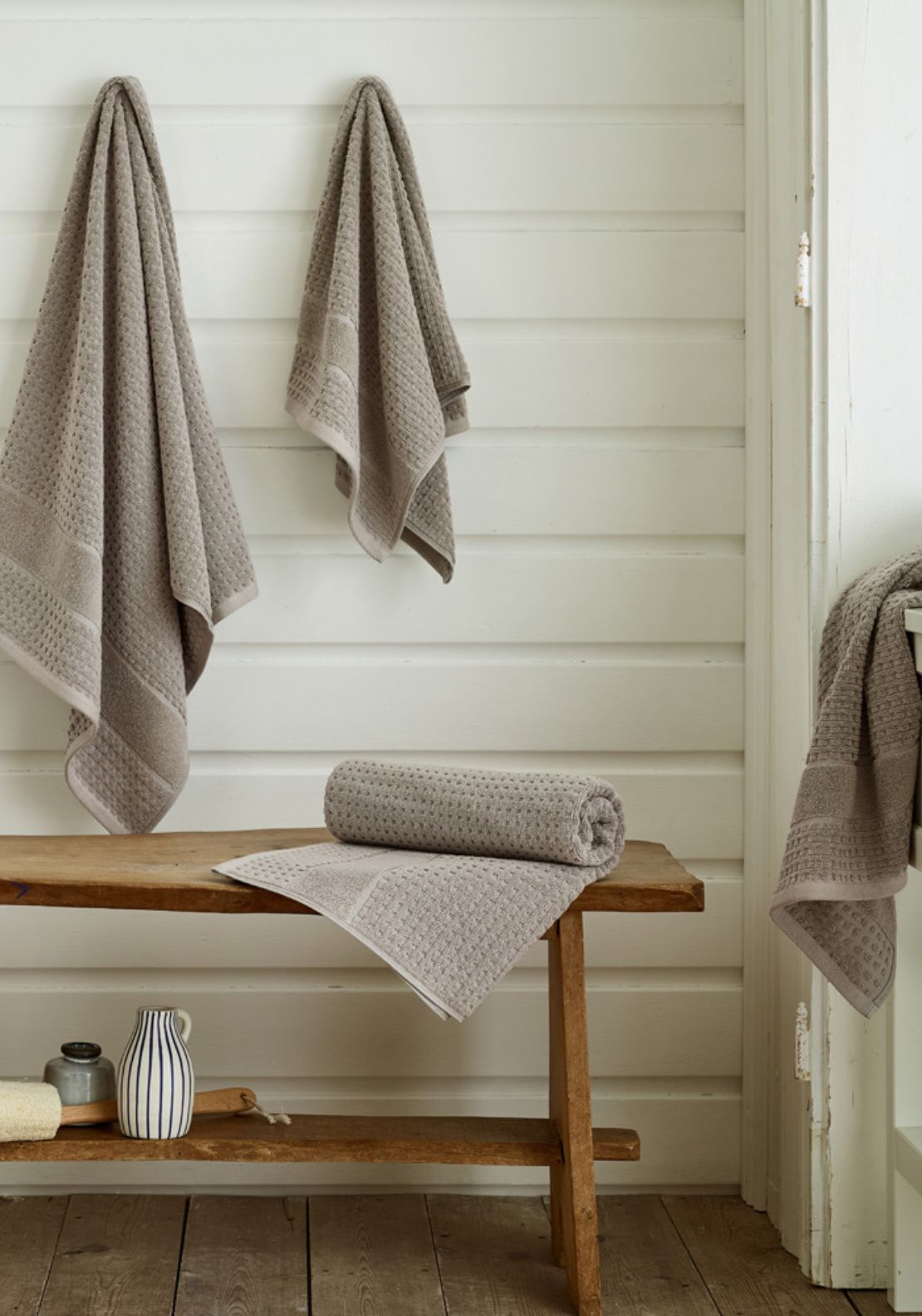 Deyongs Mosley Cotton Towel - Mushroom 2 Shaws Department Stores