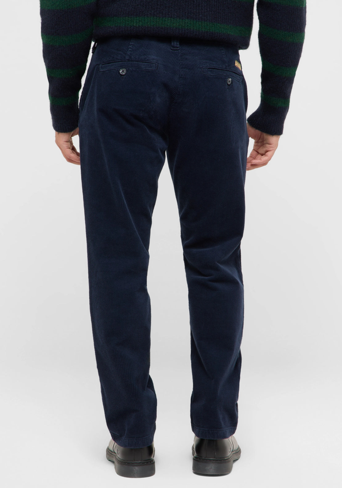 Mustang Tramper Cord Trousers - Navy 2 Shaws Department Stores