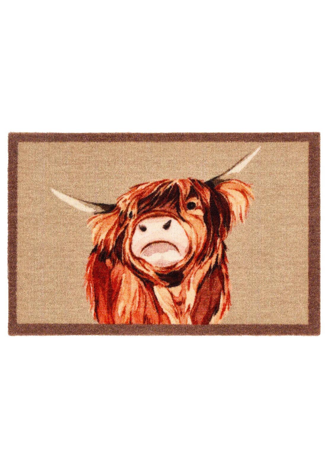 My Mat Highland Cow Doormat - Brown 1 Shaws Department Stores