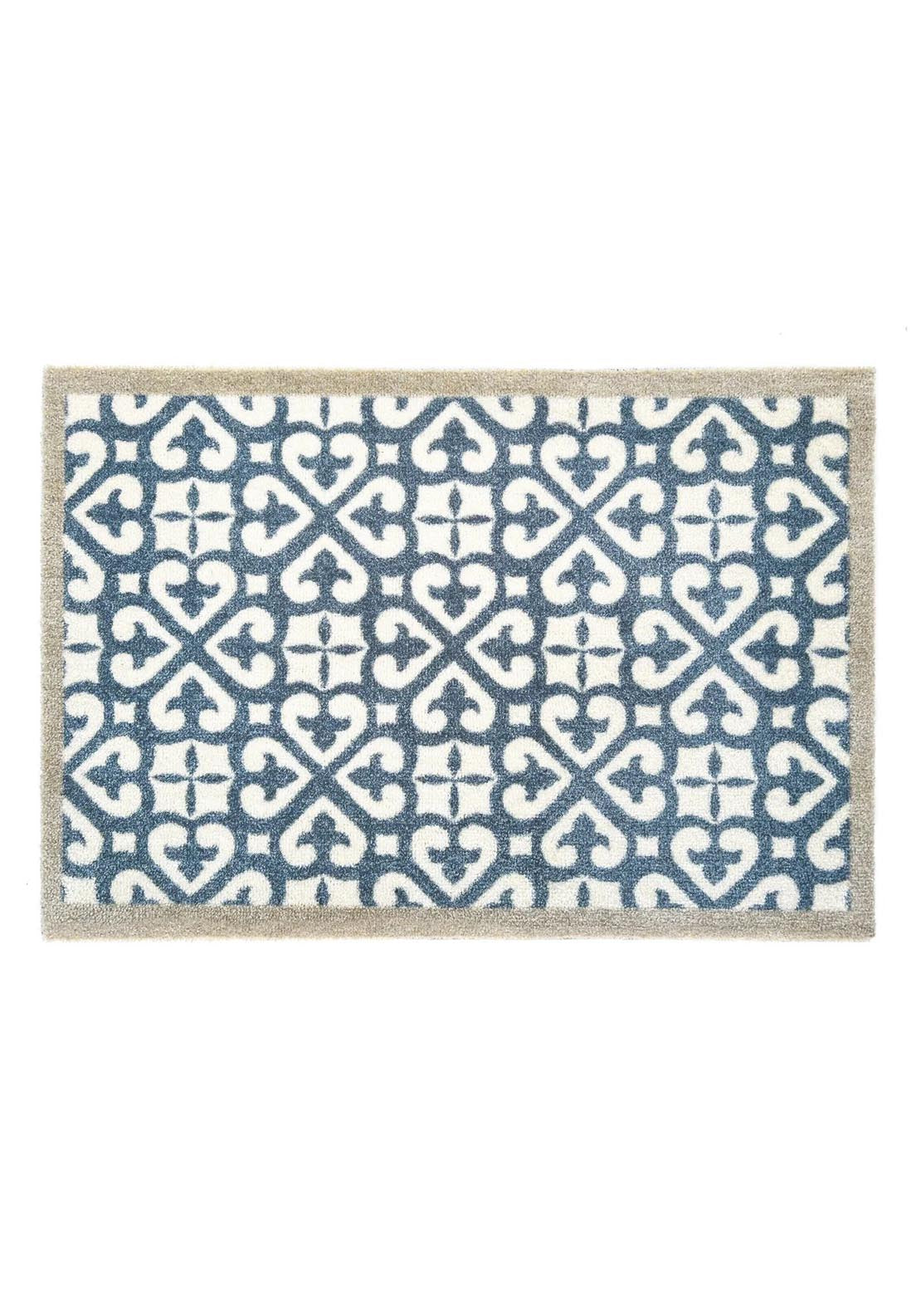 My Mat Harlequin Tile Doormat - Blue / White 1 Shaws Department Stores