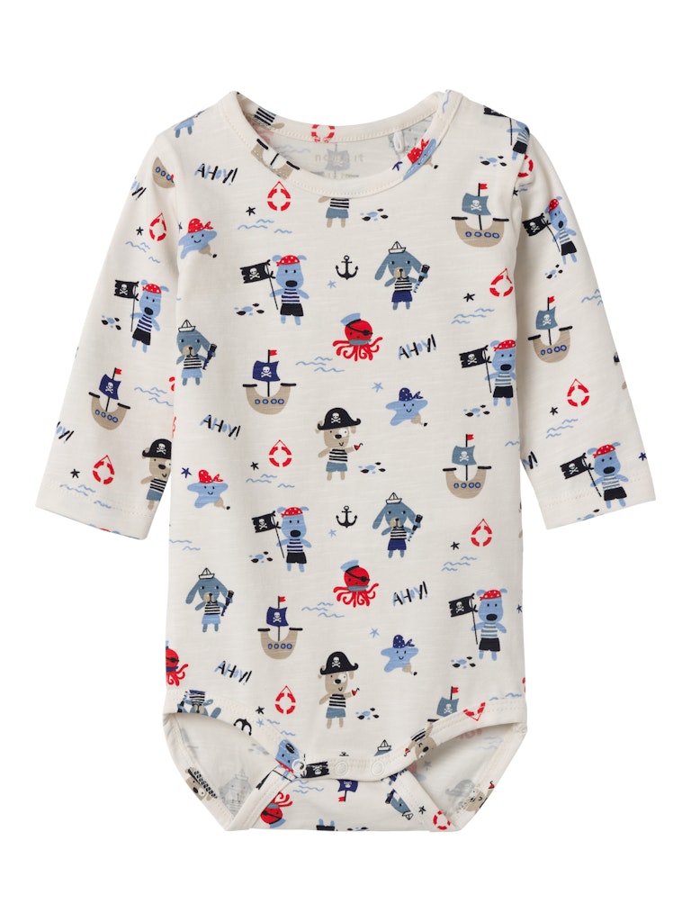Name It Long Sleeve Pirate Print Bodysuit 1 Shaws Department Stores