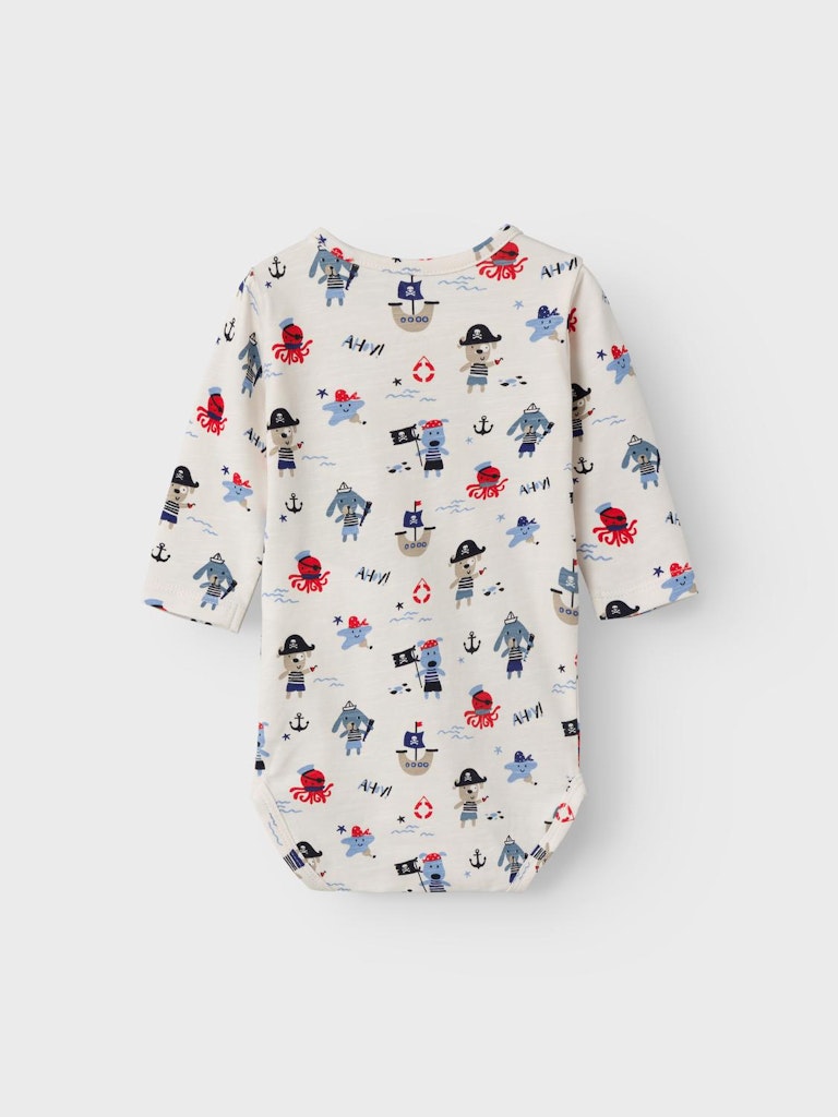 Name It Long Sleeve Pirate Print Bodysuit 3 Shaws Department Stores