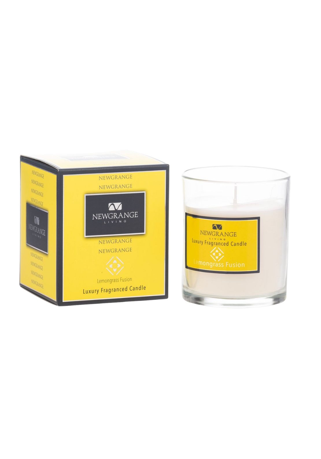 Newgrange Living Luxury Candle Lemongrass Fusion - White 1 Shaws Department Stores
